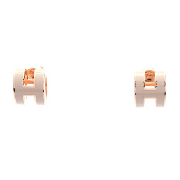 Hermes Mini Pop H Earrings Gold Plated - Picture 1 of 5